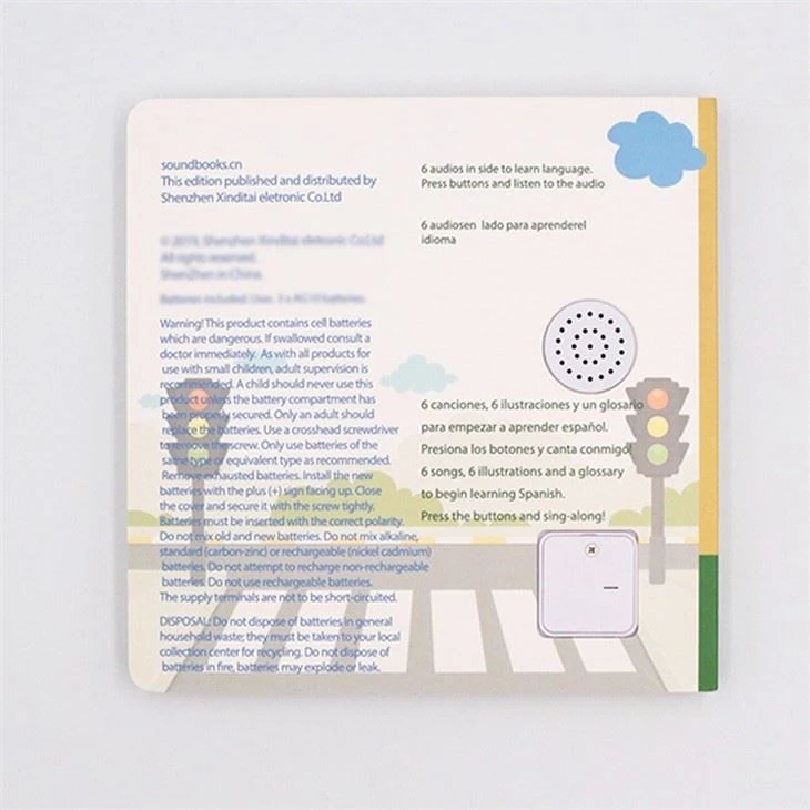 Membrane Buttons Sound Book For Gift